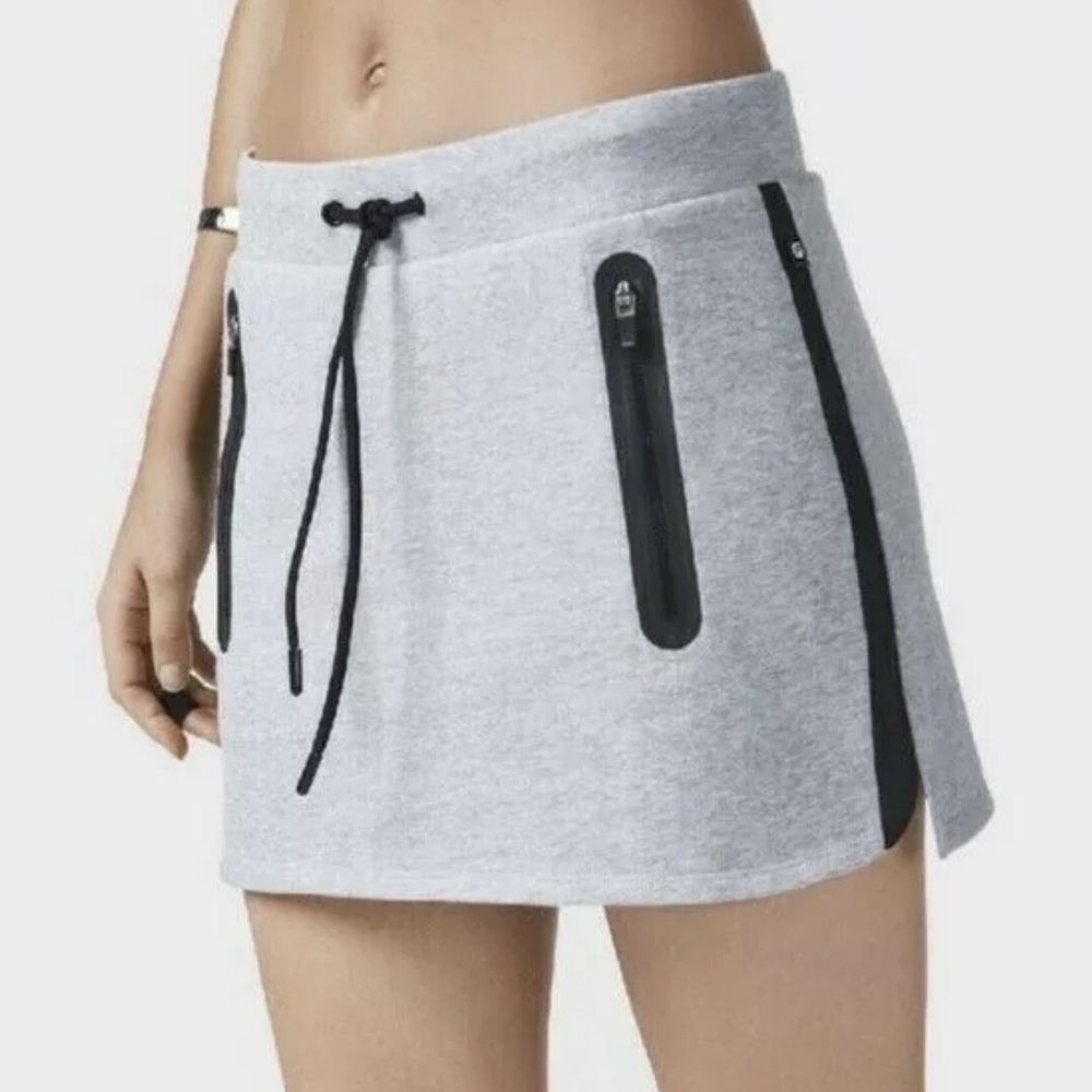 Fabletics Gray and Black Mini Skirt